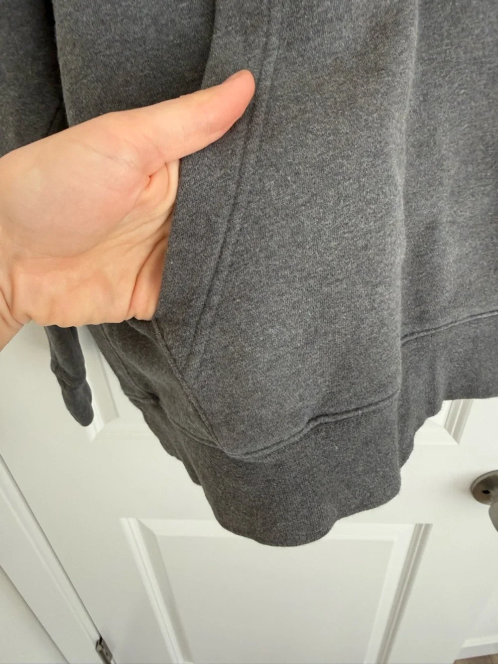 Nike Charcoal Gray Hoodie with White Swoosh